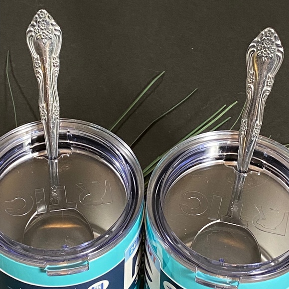 1st Gen RTIC Set STAINLESS STEEL TUMBLERS WITH LIDS. Teal RTIC - Picture 6 of 11